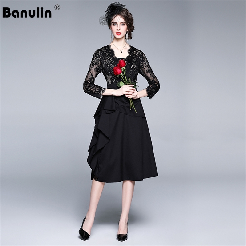 Banulin Women Elegant Ruffles Office Pencil Dress Female Lace Patchwork Designer Robe Femme High Quality Midi Vestidos 210603, Dark green
Banulin Women Elegant Ruffles Office Pencil Dress Female Lace Patchwork Designer Robe Femme High Quality Midi Vestidos 210603, Dark green