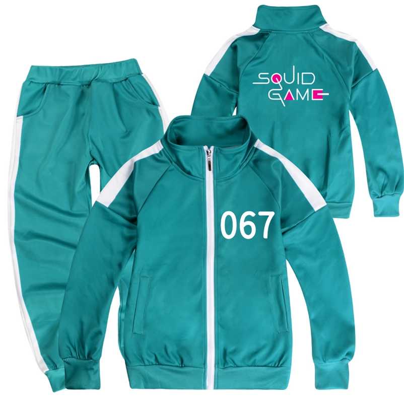 Sq Game Kids Clothes Boys Fashtion Jacket Suit Baby Girls Coat Pants Set Sweatshirts Cosplay Children Clothing 220113