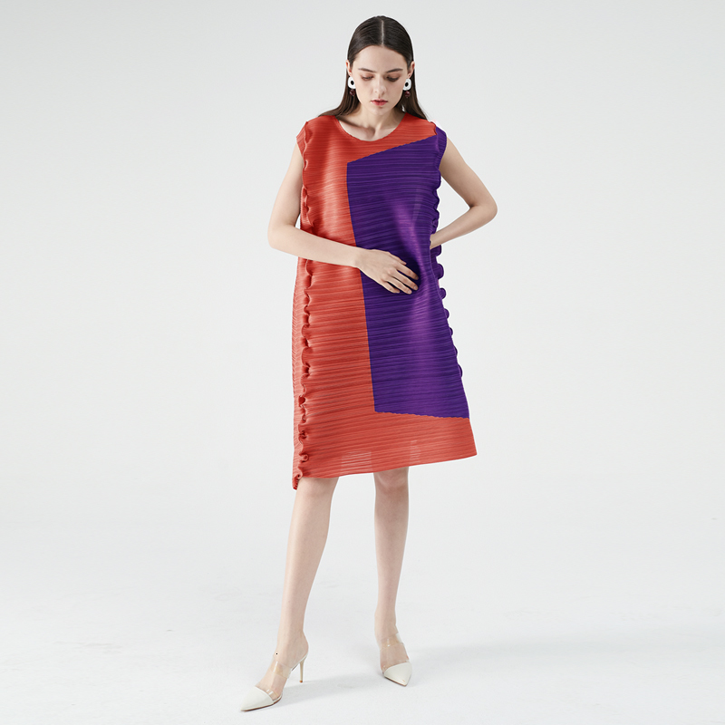 2021 New Pleated Sunes Women Sleeveless Stitching Color Casual Elegant Plus Size Wood Ear 00ub, Brown
2021 New Pleated Sunes Women Sleeveless Stitching Color Casual Elegant Plus Size Wood Ear 00ub, Brown