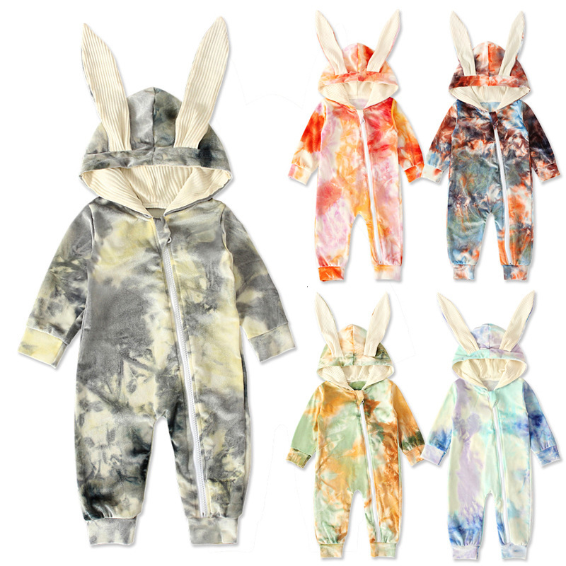 New 2021 Spring Easter Bunny Onesies Velour Newborn Infant Baby Boys Girls Rompers Tie Dye Fashion Babywear 5 Colours Frqw, As picture
New 2021 Spring Easter Bunny Onesies Velour Newborn Infant Baby Boys Girls Rompers Tie Dye Fashion Babywear 5 Colours Frqw, As picture