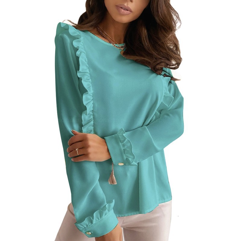 2021 New Autumn Ruffle Blouse Womens Casual Fashion O-neck Long Sleeve Elegant Office Ladies Shirts Female Plus Size Tops and Blouses 5pk1, Black
2021 New Autumn Ruffle Blouse Womens Casual Fashion O-neck Long Sleeve Elegant Office Ladies Shirts Female Plus Size Tops and Blouses 5pk1, Black