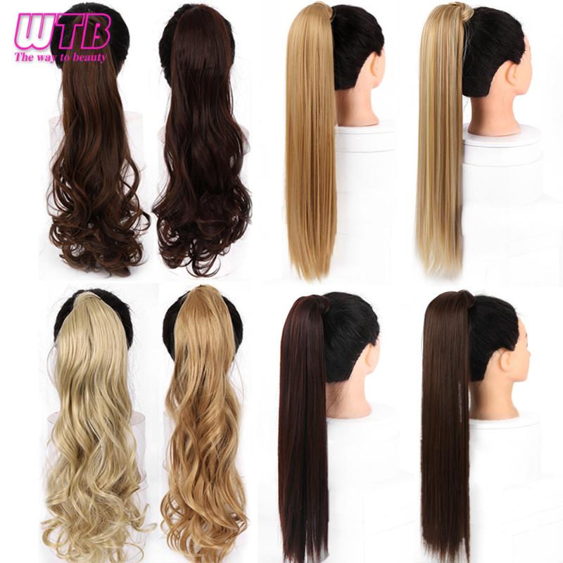Synthetic Wigs WTB Long Corn Curly Wrap Around Ponytail For Women Hair Black Brown High Temperature Fiber Hairpieces