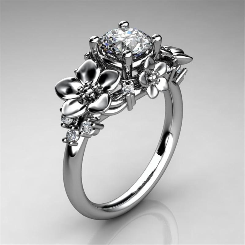 Wedding Rings Female Big Flower Engagement Ring Fashion 925 Silver Crystal Zircon Stone Vintage For Women
Wedding Rings Female Big Flower Engagement Ring Fashion 925 Silver Crystal Zircon Stone Vintage For Women