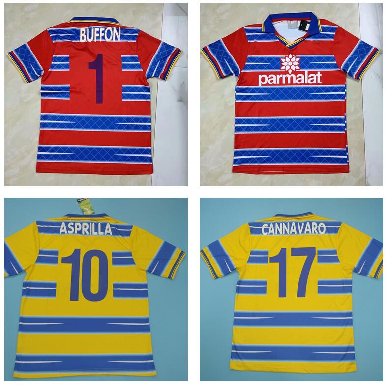 #9 CRESPO 98 99 RETRO Parma soccer jerseys goalkeeper #1 BUFFON 1998 1999 Vintage Classic Collection yellow football shirts #10 ASPRILLA AMO
#9 CRESPO 98 99 RETRO Parma soccer jerseys goalkeeper #1 BUFFON 1998 1999 Vintage Classic Collection yellow football shirts #10 ASPRILLA AMO