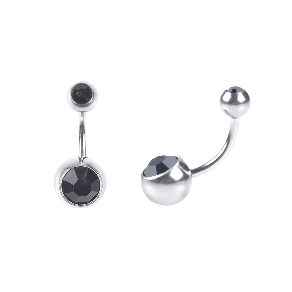 316L Titanium Steel Belly Button Rings Austrian Crystal Navel Rings Belly Piercing Belly Bars Button Belly Rings Piercing Set Piercing Body Jewelry Wh