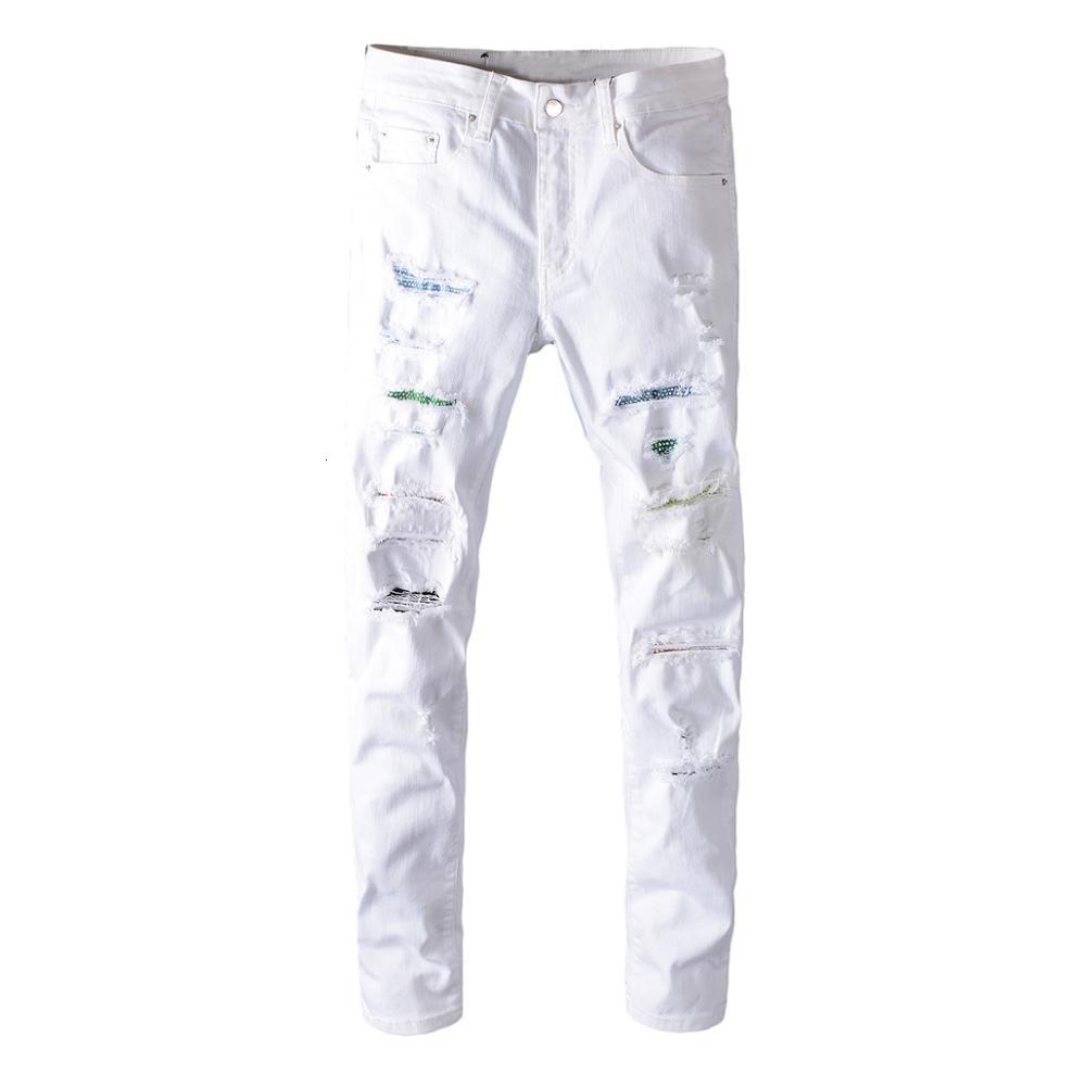 2021 New Men's Male Trousers Street Fashion Brand Color Diamond-encrusted White Ripped Jeans Mens Youth Stretch Slim Denim Pants Xfo6
2021 New Men's Male Trousers Street Fashion Brand Color Diamond-encrusted White Ripped Jeans Mens Youth Stretch Slim Denim Pants Xfo6