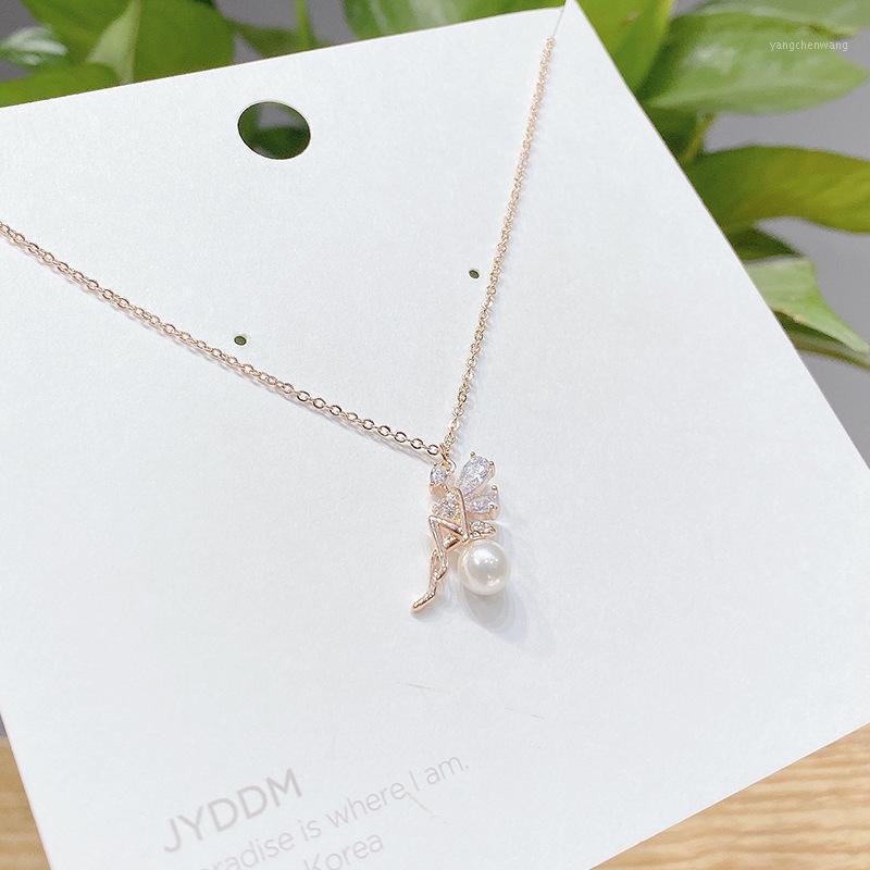 Chains Korean Style Fashion Little Girl Necklace Female Micro Inlaid Zircon Pearl Clavicle Chain Pendant Student Girlfriends Gift
Chains Korean Style Fashion Little Girl Necklace Female Micro Inlaid Zircon Pearl Clavicle Chain Pendant Student Girlfriends Gift
