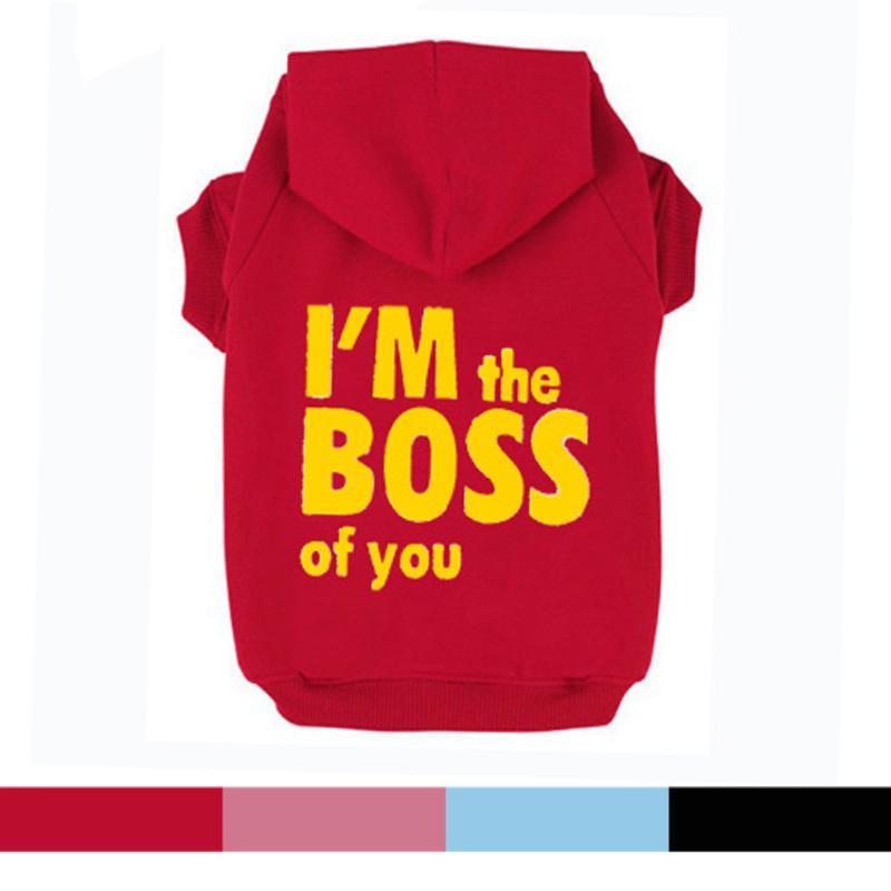 Dog Apparel I'm The Boss Of You Printed Pet Puppy Clothes Hoodies Jumpers Tracksuits, Black
Dog Apparel I'm The Boss Of You Printed Pet Puppy Clothes Hoodies Jumpers Tracksuits, Black
