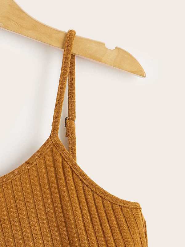 Girls 1pc Split Hem Cami Dress SHE