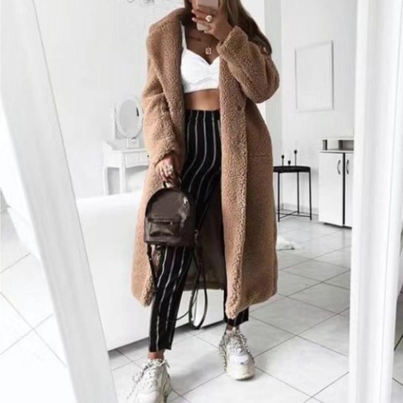 Women's Wool Woolen Winter Woman Coat Female Jacket High Quality Warm Parka Solid Outwear Jackets For Women Feminine