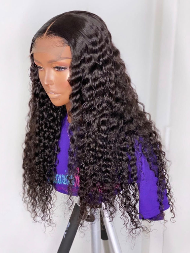 4X4 Lace Closure Wig Remy Peruvian Deep Wave Wig T Part Lace Front Human Hair Wigs for Girls Curly Lace Wig PrePlucked Hairline, Natural color
4X4 Lace Closure Wig Remy Peruvian Deep Wave Wig T Part Lace Front Human Hair Wigs for Girls Curly Lace Wig PrePlucked Hairline, Natural color