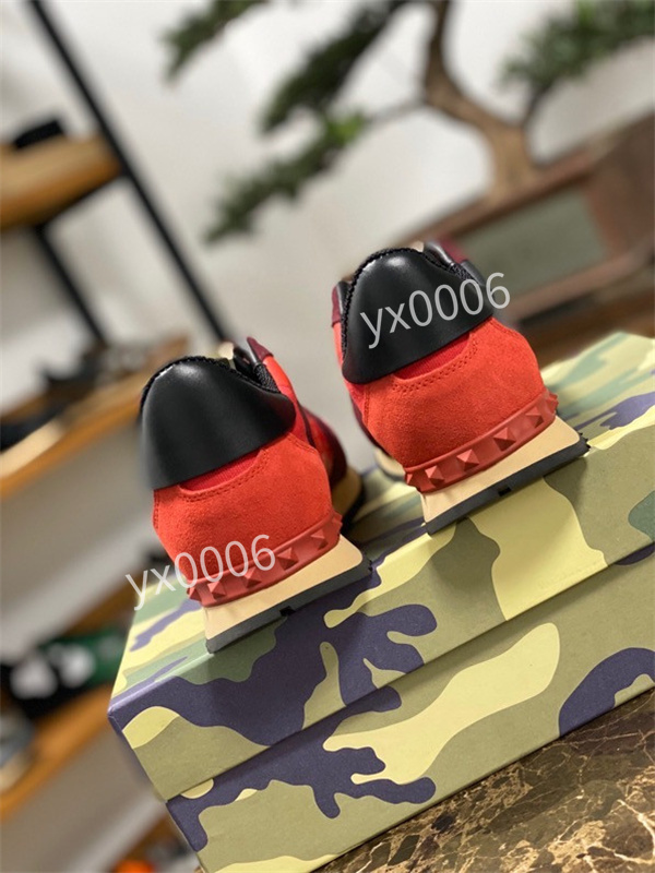 2022 Designer Camouflage Sneaker Womens Mens Rivet Shoes Studded Flats Mesh Camo Suede Leather Casual Trainers xg210705, Choose the color
2022 Designer Camouflage Sneaker Womens Mens Rivet Shoes Studded Flats Mesh Camo Suede Leather Casual Trainers xg210705, Choose the color