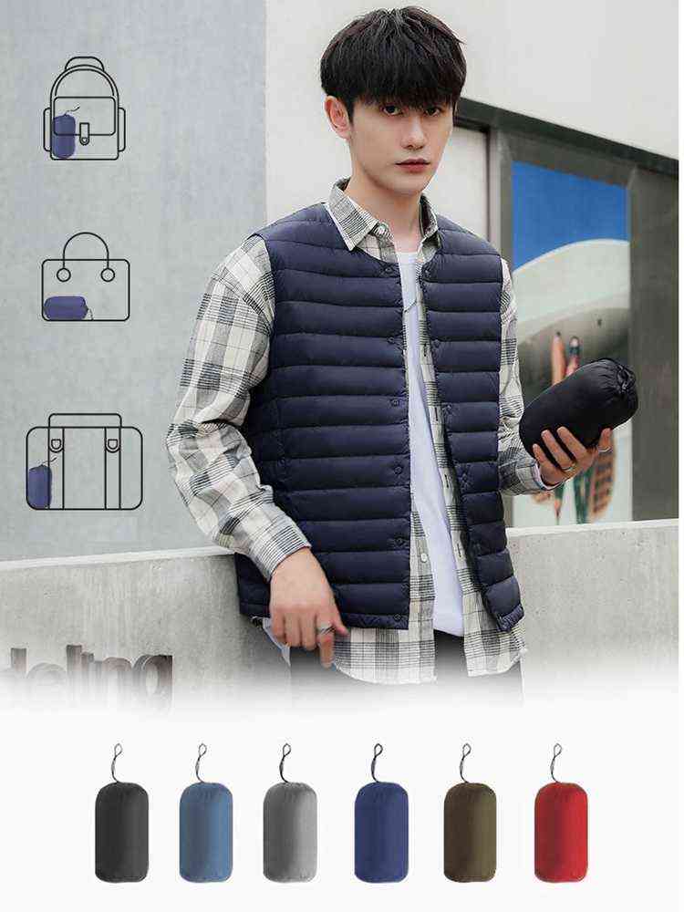 Bang 90% Matt Fabric Men's Duck Down Vest Ultra Light Down Vests Light Weight Windbreaker Sleeveless 211110