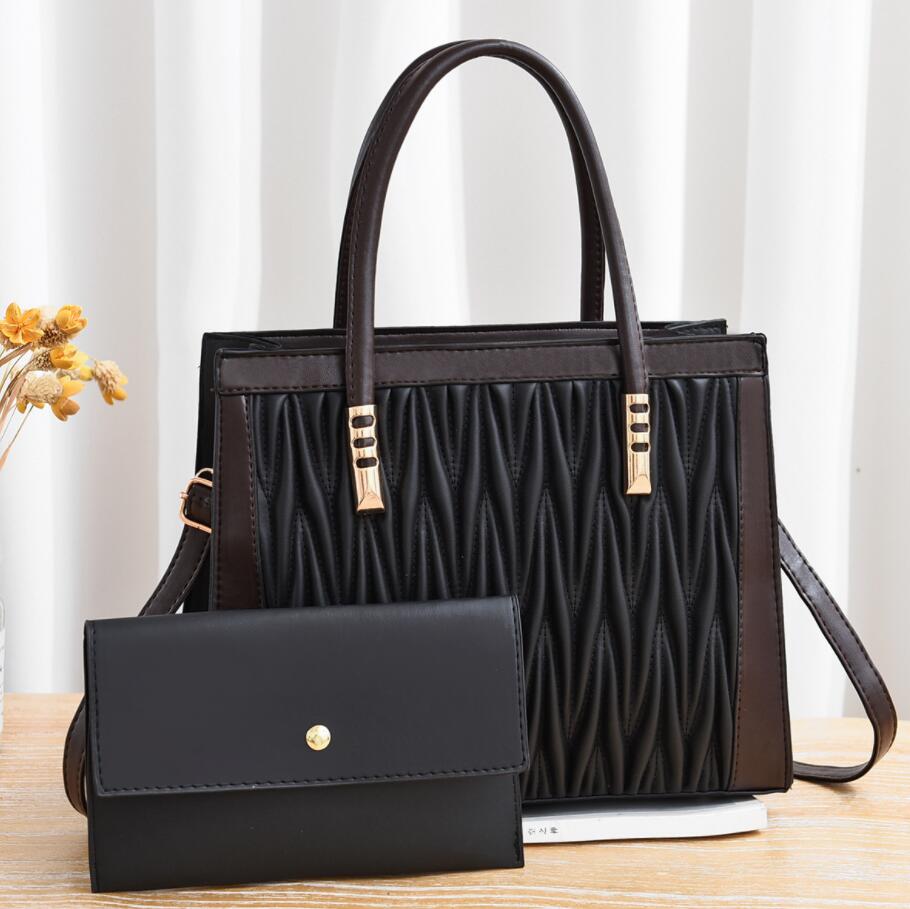 high handbag quality purse rhombus design pu womens totes bag 2-piece set outdoor leisure ladies shoulder bags s