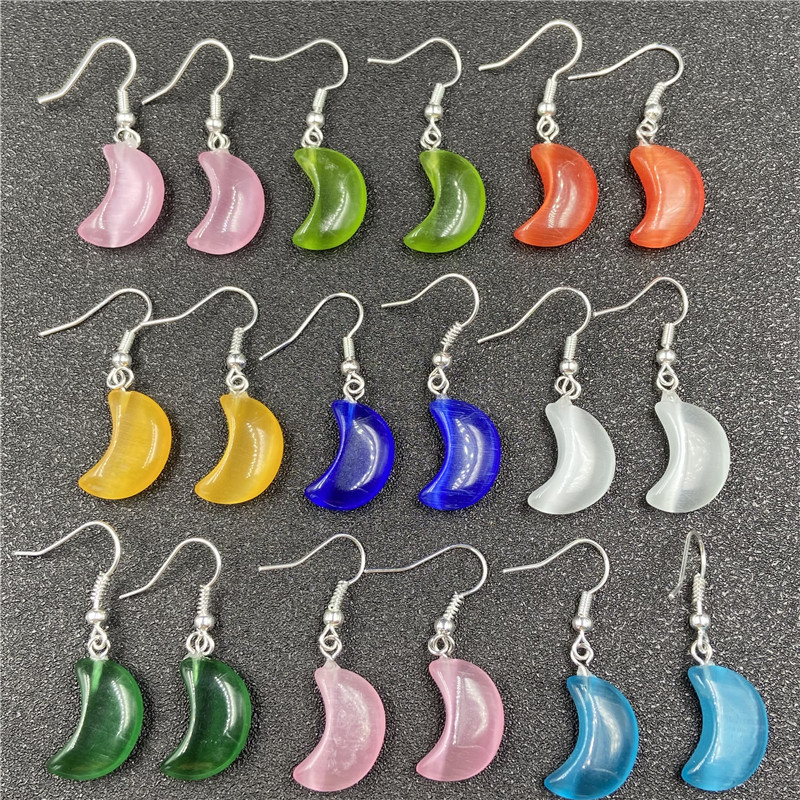 Colorful Natural Crescent Shape Opal Charm Dangle Earring Silver Jewelry for Women
Colorful Natural Crescent Shape Opal Charm Dangle Earring Silver Jewelry for Women
