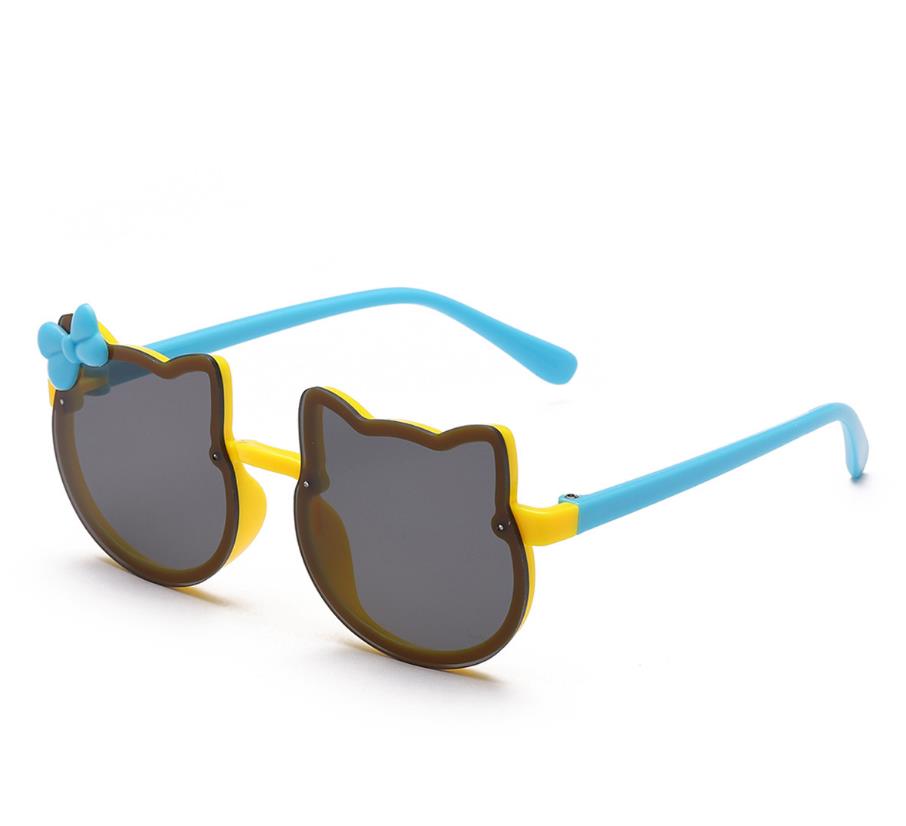 Girls Cat Bow Sunglasses Classic Children Kids Boys Beach Summer Kitten Sunglasses Shades UV400 3Y+