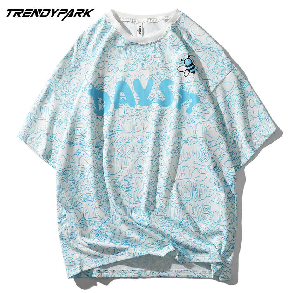 Men's Hip Hop T-Shirt Polyester Soft Streetwear Letters Pattern Print T Shirt Harajuku Cotton Summer Short Sleeve Tshirt 210601