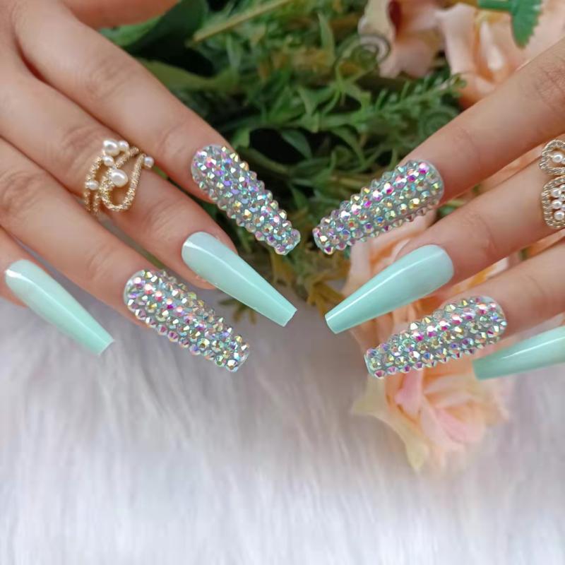 False Nails 2021 Jewelry Super Long Ballet Coffin Fake Nail Crystal Drill Light Green Flash, Red;gold
False Nails 2021 Jewelry Super Long Ballet Coffin Fake Nail Crystal Drill Light Green Flash, Red;gold