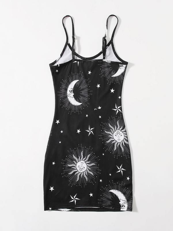 Teen Girls Galaxy Print Slip Dress SHE
