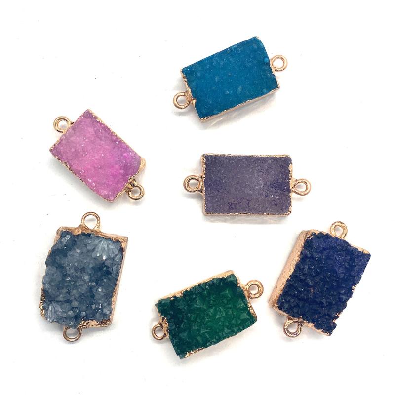 Charms Exquisite Natural Stone Connector Rectangular Crystal Double Hole Charm Pendant DIY Handmade Necklace Bracelet Jewelry, Bronze;silver
Charms Exquisite Natural Stone Connector Rectangular Crystal Double Hole Charm Pendant DIY Handmade Necklace Bracelet Jewelry, Bronze;silver
