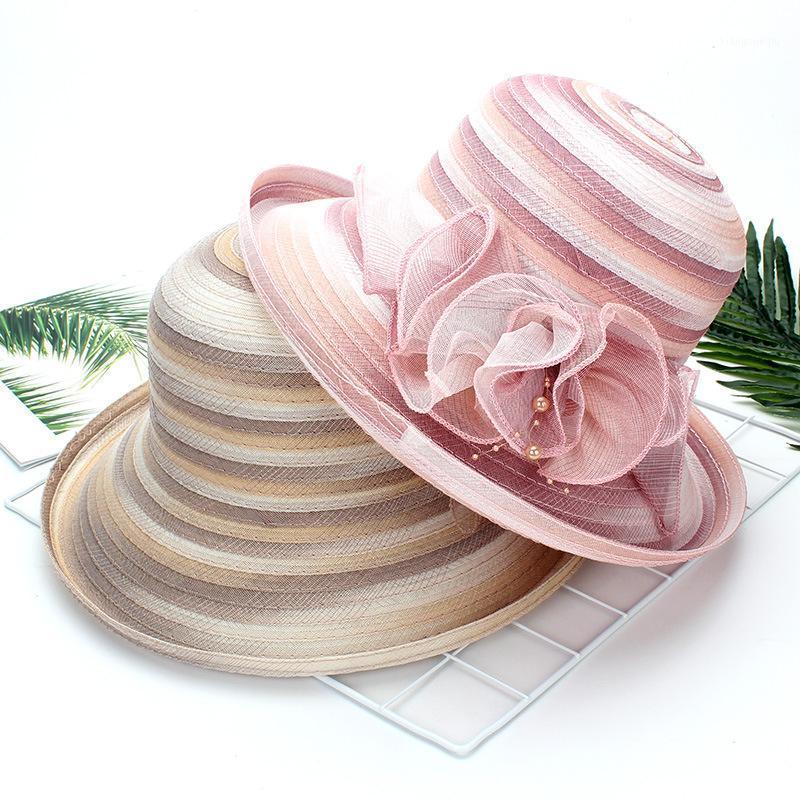 Elegant Lady Women's Silk Lace Sea Beach Hat For Women Hats Bow Flower Summer Sun Stripe Wedding Wide Brim, Blue;gray
Elegant Lady Women's Silk Lace Sea Beach Hat For Women Hats Bow Flower Summer Sun Stripe Wedding Wide Brim, Blue;gray
