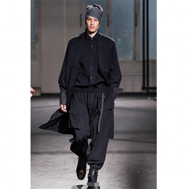 Men' Trench Coats Classic And Simple Spring Windbreaker In The Long Loose Large Size Multi-pocket Design Of Dark Long-sleeved Coat, Black
Men' Trench Coats Classic And Simple Spring Windbreaker In The Long Loose Large Size Multi-pocket Design Of Dark Long-sleeved Coat, Black