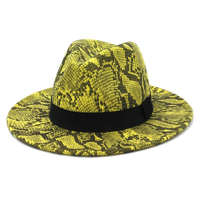 Stingy Brim Hats Winter Fedora Men Ribbon Jazz Caps Snake Print Women Vintage Panama British Travel Cowboy Hat, Blue;gray
Stingy Brim Hats Winter Fedora Men Ribbon Jazz Caps Snake Print Women Vintage Panama British Travel Cowboy Hat, Blue;gray