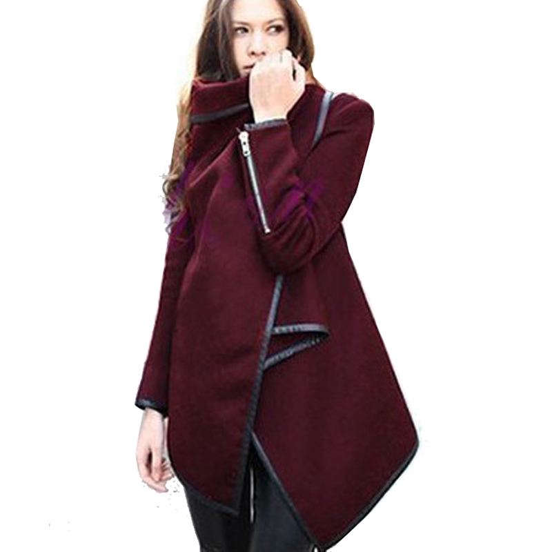 Women irregular Hoodies Zipper Fleece Winter Sweatshirt Long Sweatshirts Hoodies Warm Jacket Coat sudadera mujer S-3XL 201208