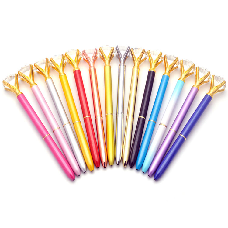 Big Carat Diamond Crystal Pen Gem Ballpoint Pen Ring Wedding Office Metal Ring Roller Ball Pen Fashion School Office plies s, White
Big Carat Diamond Crystal Pen Gem Ballpoint Pen Ring Wedding Office Metal Ring Roller Ball Pen Fashion School Office plies s, White