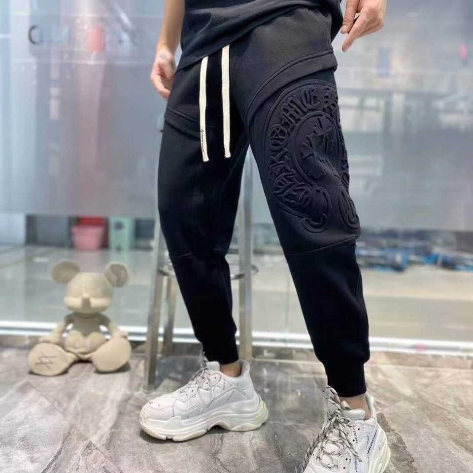 Chrome/Hearts Crosin Men's Fashion Jacquard New Sports Casual Pants In Spring A…