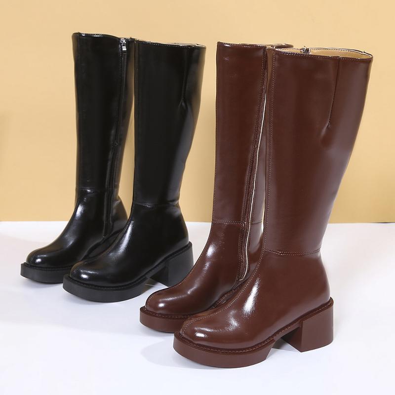 Boots Women High Over The Knee Solid Fashion Buckle Strap Ladies Shoes Elegant Comfor Pu Round Toe Female Platform, Black
Boots Women High Over The Knee Solid Fashion Buckle Strap Ladies Shoes Elegant Comfor Pu Round Toe Female Platform, Black