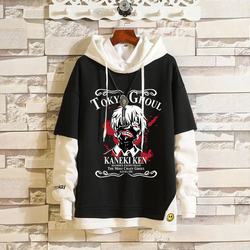 Men Women Hoodis Anime Tokyo Ghoul Pullover Hoodie Sweatshirt Sportswear Outerwear Cosplay Costume Coat Jacket Jumper Clothes 201020