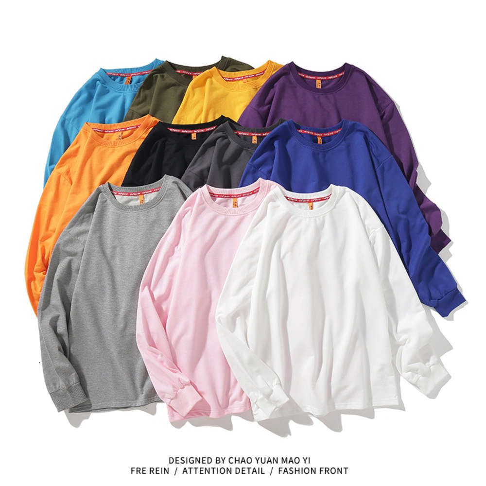 2019 new basic solid color T-shirt long sleeve men's and women's casual Korean fashion simple round neck clothes, White;black
2019 new basic solid color T-shirt long sleeve men's and women's casual Korean fashion simple round neck clothes, White;black