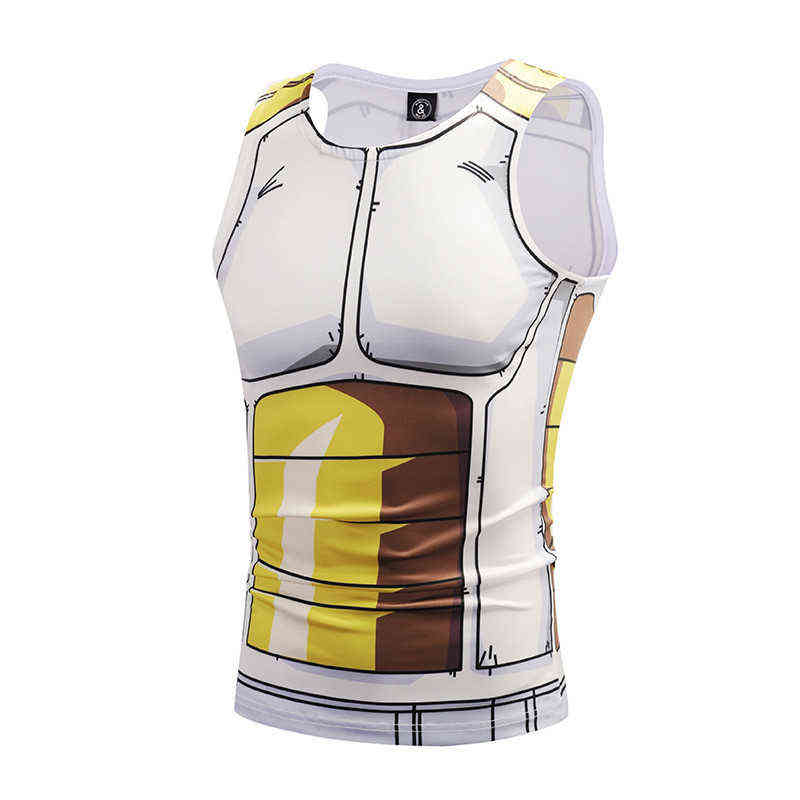Men T Shirt Homme Compression Costume Vegeta Tshirt Son Goku Tshirts Fitness Leggings Shorts Sportwear G1222