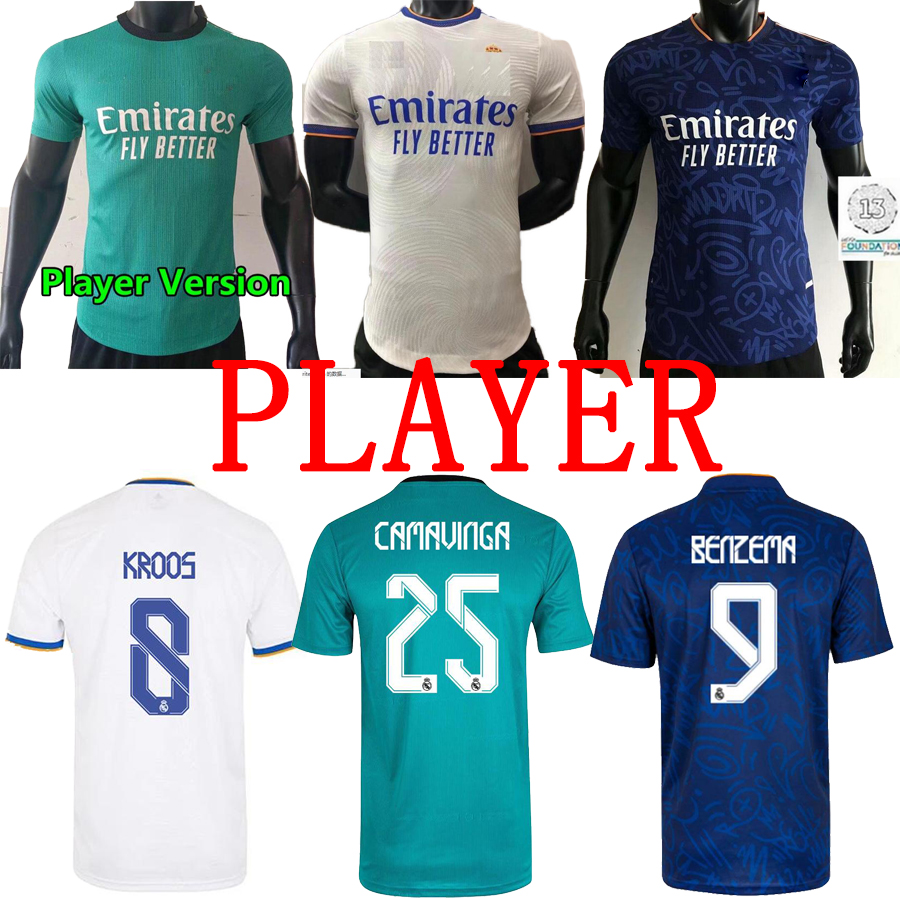 player version real Madrid Soccer Jerseys 21 22 Football Shirt CAMAVINGA ALABA HAZARD BENZEMA ASENSIO MODRIC MARCELO VALVERDE 2021 2022 Men, Black
player version real Madrid Soccer Jerseys 21 22 Football Shirt CAMAVINGA ALABA HAZARD BENZEMA ASENSIO MODRIC MARCELO VALVERDE 2021 2022 Men, Black