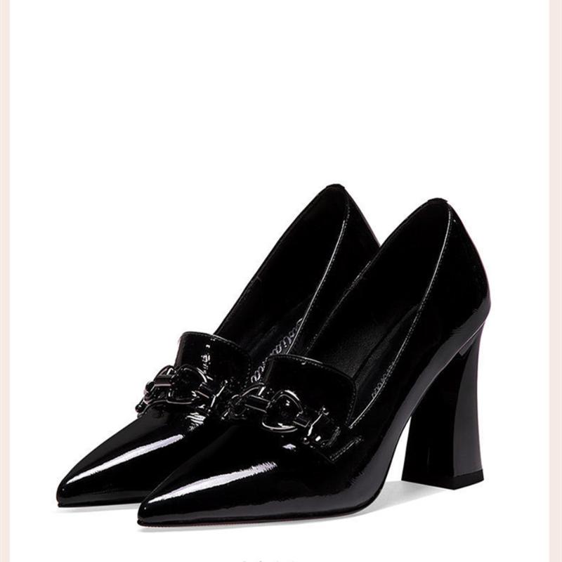 Dress Shoes Mujeres Tacones Altos Women Fashion Black Pu Leather Spring Slip On Heel Zapatos De Mujer Lady Green Comfort Heels B9614
Dress Shoes Mujeres Tacones Altos Women Fashion Black Pu Leather Spring Slip On Heel Zapatos De Mujer Lady Green Comfort Heels B9614