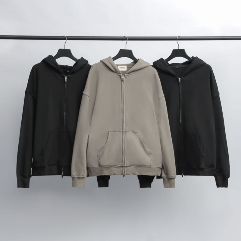 Lisa Jennie's same God grey high street fog zipper Hoodie cardigan men's and women's sweater, Black
Lisa Jennie's same God grey high street fog zipper Hoodie cardigan men's and women's sweater, Black