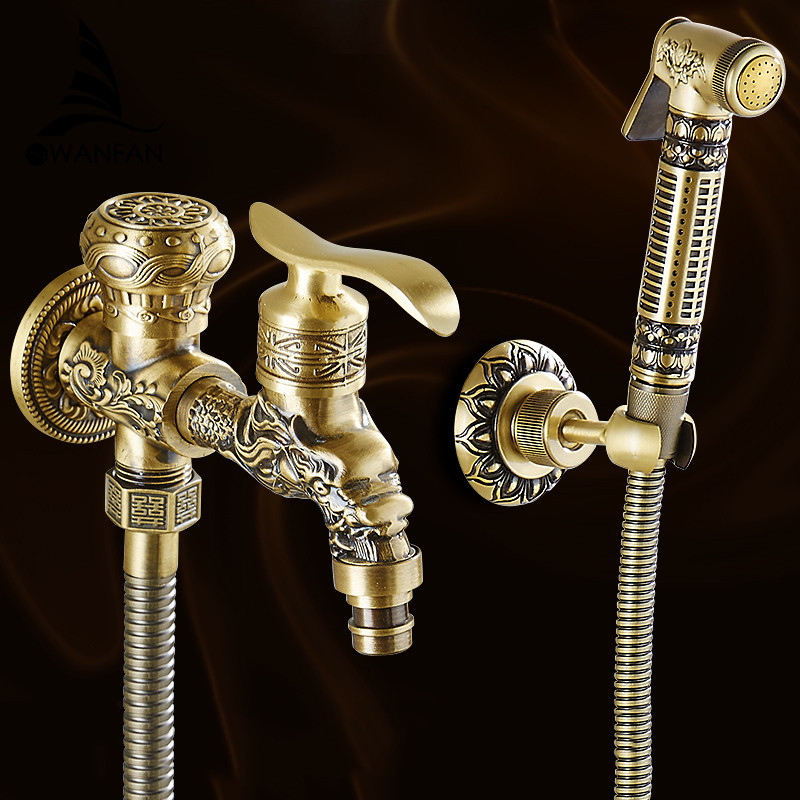 2021 New Bidet Antique Brass Wall Mounted Bathroom Hygienic Shower Sprayer Water Faucet Airbrush Toilet Washing Machine Tap Wwbg
2021 New Bidet Antique Brass Wall Mounted Bathroom Hygienic Shower Sprayer Water Faucet Airbrush Toilet Washing Machine Tap Wwbg