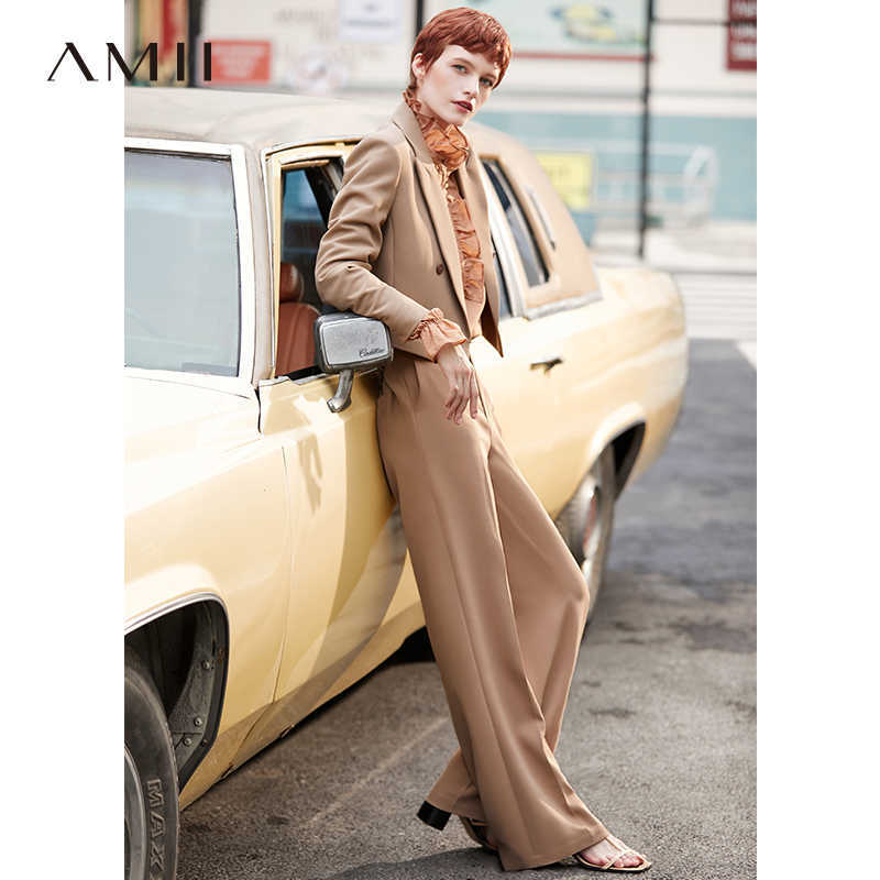 Minimalism Autumn OLstyle Fashion Waist Embroidery Loose Women Pants Causal High Female Long trousers 12040212 210527