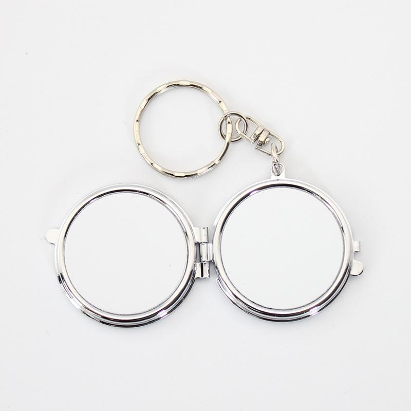 White Sublimation Blank Cosmetic Portable Mirror Women Mini Stainless Steel Fashion Thermal Transfer Printing Metal Make Up tools EEB5692 Free shippin