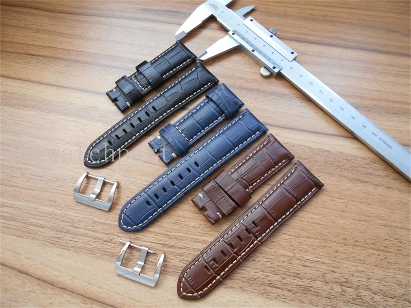 Watchpart watchband handmade Genuine Leather Watch Strap with Pin Buckle Fit PAM watch in 24mm Black Brown Blue mens watches
Watchpart watchband handmade Genuine Leather Watch Strap with Pin Buckle Fit PAM watch in 24mm Black Brown Blue mens watches
