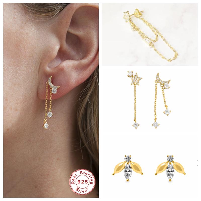 Stud Luxury S925 Sterling Silver Earring For Couples Lovers' Bling Zircon Tassel Earrings Pendientes Brinco Fine Jewelry
Stud Luxury S925 Sterling Silver Earring For Couples Lovers' Bling Zircon Tassel Earrings Pendientes Brinco Fine Jewelry