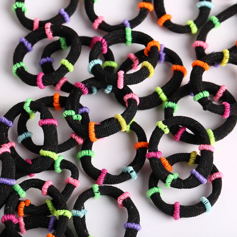 Kids Candy Color Elastic Headband Rope Children Rubber Bands Seamless Circle Scrunchy Hair Accessories RRB7765 Free shipping