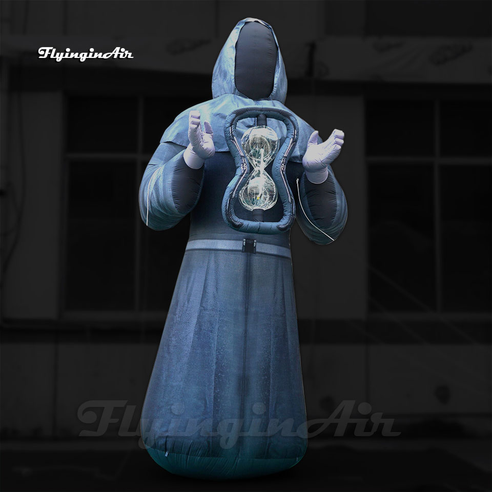 Customized Halloween Character Inflatable Death Model 5m Height Black Air Blown Grim Reaper Balloon For Outdoor Event Show