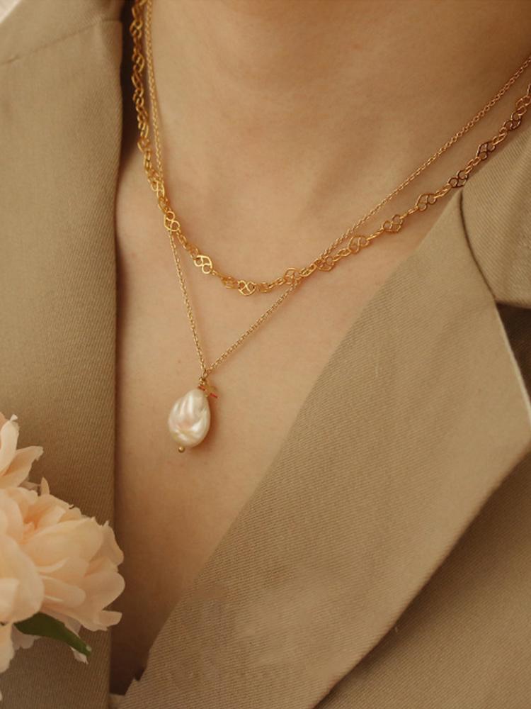 Chains Korean Natural Special Shaped Pearl Necklace Baroque Simple Style Design 18K Gold Personalized For Women Goth Jewelry
Chains Korean Natural Special Shaped Pearl Necklace Baroque Simple Style Design 18K Gold Personalized For Women Goth Jewelry