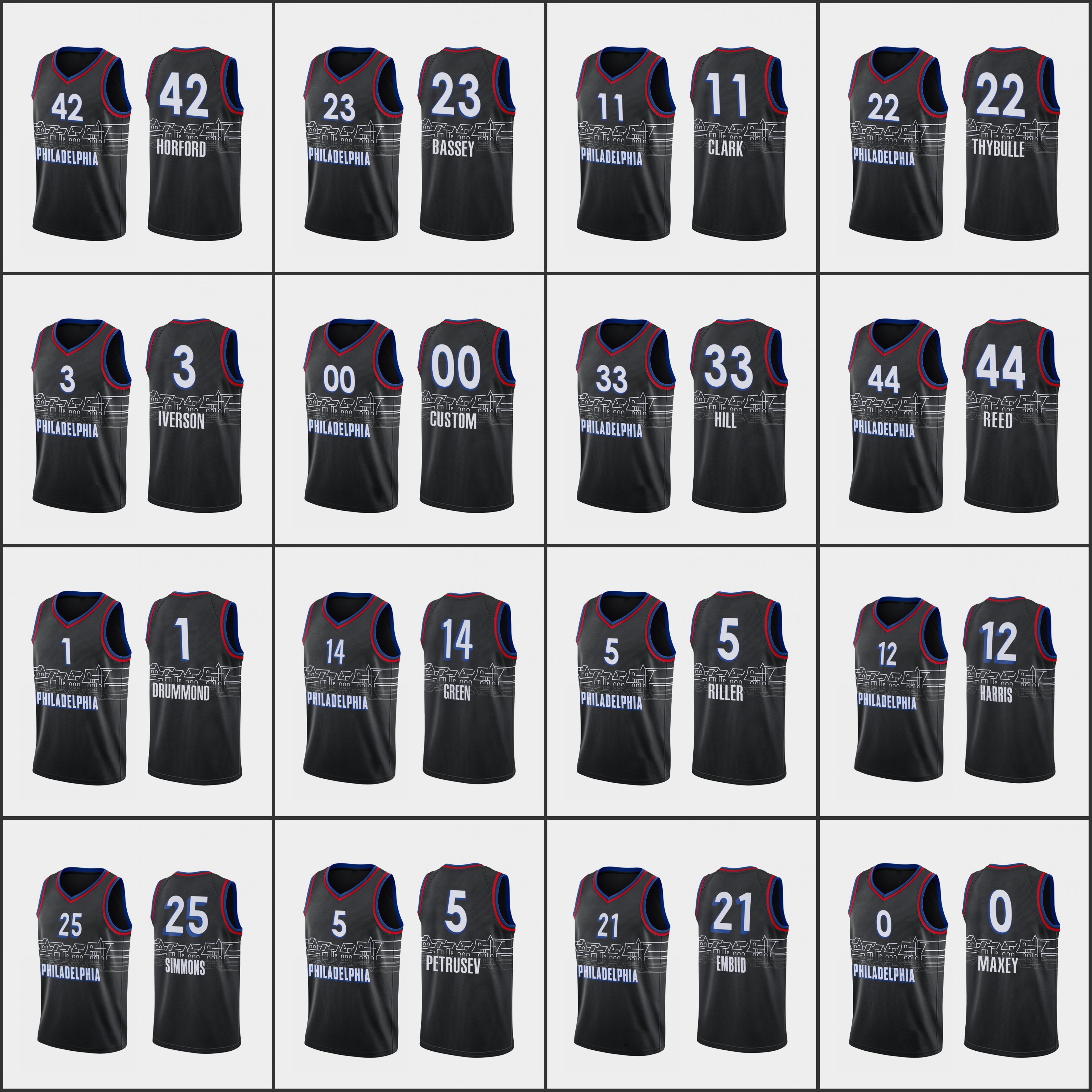 Philadelphia76ersMen Ben Simmons Joel Embiid Al Horford Matisse Thybulle Tobias Harris CustomCityEdition Black Jersey, 14
Philadelphia76ersMen Ben Simmons Joel Embiid Al Horford Matisse Thybulle Tobias Harris CustomCityEdition Black Jersey, 14