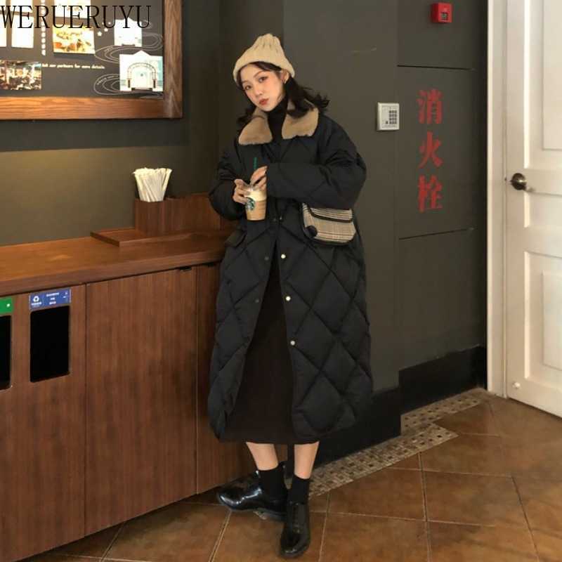WERUERUYU Winter Women Lingge High collar Long Cotton Coat Loose Warm Thick cotton Jacket Ladies Plus Size Black Casual Coat 210608, Photo color
WERUERUYU Winter Women Lingge High collar Long Cotton Coat Loose Warm Thick cotton Jacket Ladies Plus Size Black Casual Coat 210608, Photo color