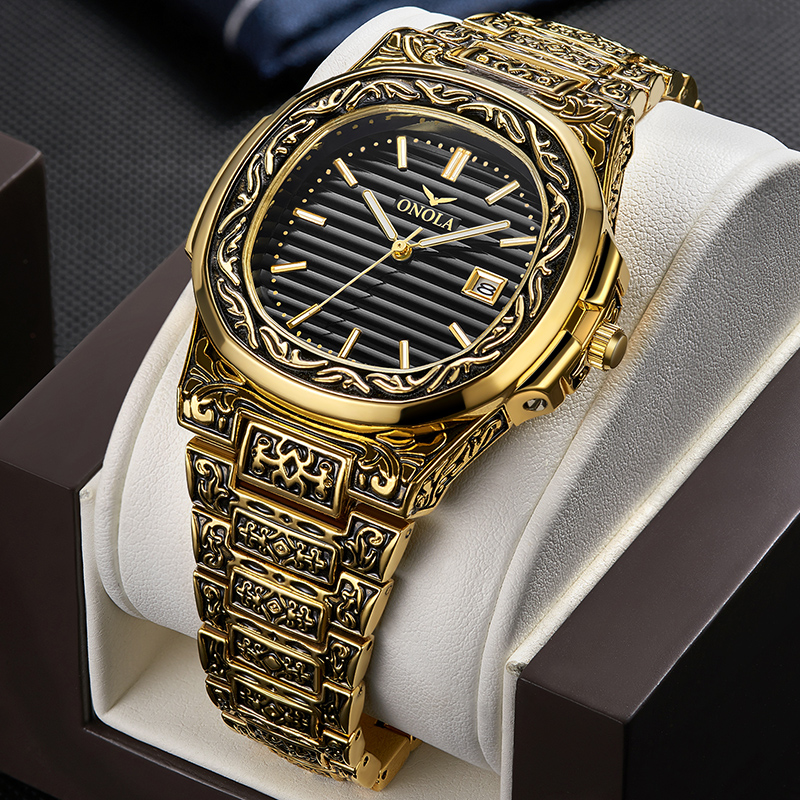 2022NEW ONOLA designer quartz watch men 2019 unique gift wristwatch waterproof fashion casual Vintage golden classic luxury watch men, Slivery;brown
2022NEW ONOLA designer quartz watch men 2019 unique gift wristwatch waterproof fashion casual Vintage golden classic luxury watch men, Slivery;brown