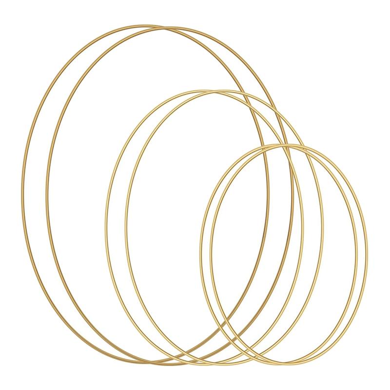 Decorative Flowers & Wreaths 6Pcs Gold Metal Rings For Handicrafts,3 Sizes Wire Rings,Metal Decoration Dreamcatcher,Macrame,Floristry
Decorative Flowers & Wreaths 6Pcs Gold Metal Rings For Handicrafts,3 Sizes Wire Rings,Metal Decoration Dreamcatcher,Macrame,Floristry