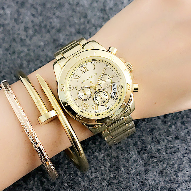 Brand Quartz wrist Watches for women Lady Girl 3 Dials style Metal steel band Watches M59, Mko silver
Brand Quartz wrist Watches for women Lady Girl 3 Dials style Metal steel band Watches M59, Mko silver